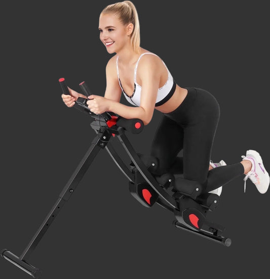 Máquina Fitness Abs, 4 Niveles De Resistencia Ajustables Equipo De Entrenamiento Abs Para Gimnasio En Casa, Entrenador Abs Ajustable En Altura, Equipo De Fitness Plegable. Capacidad De Peso De 440 Libras